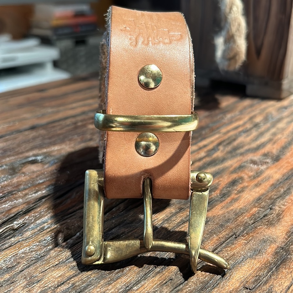 Men’s Genuine Tan Leather Belt